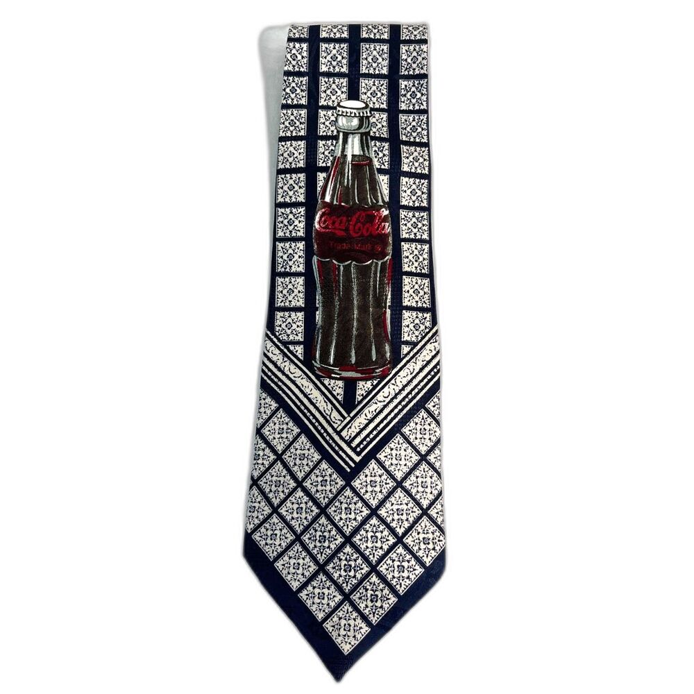 Vintage Coca Cola Men's Tie 100% Silk